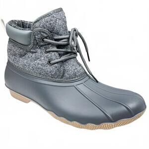 NEW GYPSY JAZZ women's quack lace up duck boots in gray